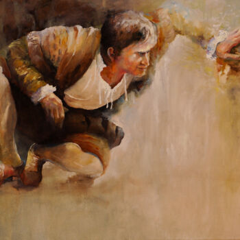 Картина под названием "jealous" - Pavel Filin, Подлинное произведение искусства, Масло Установлен на Деревянная рама для нос…