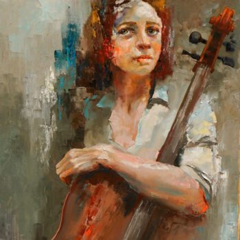 Картина под названием "great music" - Pavel Filin, Подлинное произведение искусства, Масло Установлен на Деревянная рама для…