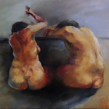 Pintura intitulada "DRUNKENNESS" por Pavel Filin, Obras de arte originais
