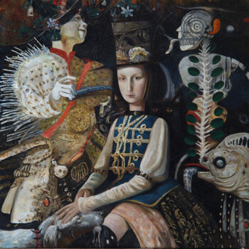 Ζωγραφική με τίτλο "Dolly life" από Pavel Guliaev, Αυθεντικά έργα τέχνης, Λάδι Τοποθετήθηκε στο Ξύλινο φορείο σκελετό
