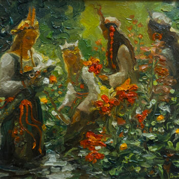 Pintura intitulada "Mystery" por Pavel Guliaev, Obras de arte originais, Óleo Montado em Cartão