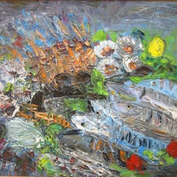 Painting titled "seafood" by Pavel Klimov, Original Artwork, Oil