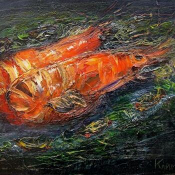 Painting titled "shrimp" by Pavel Klimov, Original Artwork, Oil