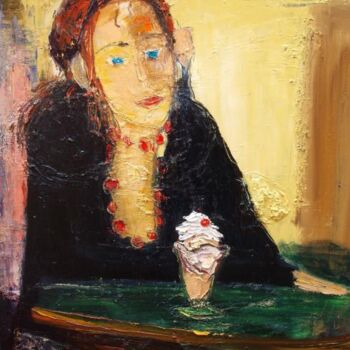 Painting titled "dessert" by Pavel Klimov, Original Artwork, Oil