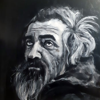 Malerei mit dem Titel "Homeless 4" von Pavel Krasheninin, Original-Kunstwerk, Öl