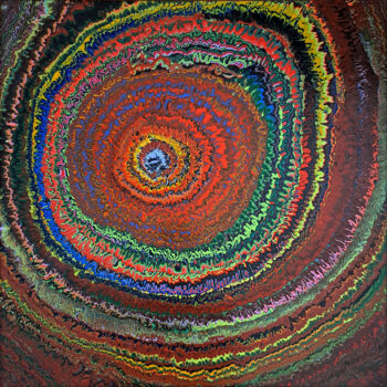 Pintura intitulada "Circle" por Pavel Krasheninin, Obras de arte originais, Pigmentos