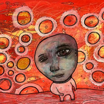 "Red planet" başlıklı Tablo Pavel Kuragin tarafından, Orijinal sanat, Akrilik