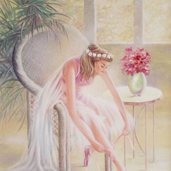 Painting titled "Ballerina" by Pavel Moskalenko, Original Artwork, Oil