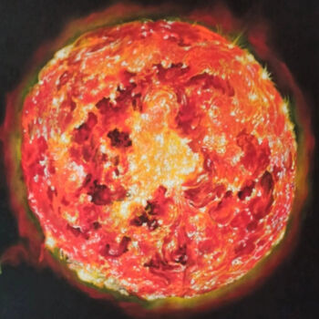 Картина под названием "Солнце под фильтром" - Павел Никитин, Подлинное произведение искусства, Акрил