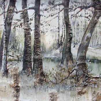 Pittura intitolato "landscape" da Pavel Sirokvasha, Opera d'arte originale, Acquarello