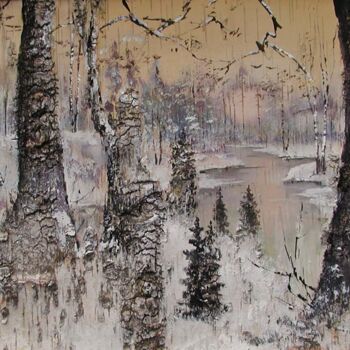 Pittura intitolato "river" da Pavel Sirokvasha, Opera d'arte originale, Acquarello