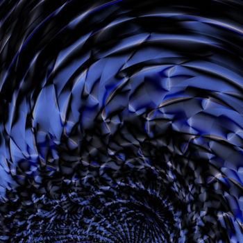 Digital Arts titled "Cobalt Conch - 24"…" by Jim Pavelle, Original Artwork, 2D Digital Work