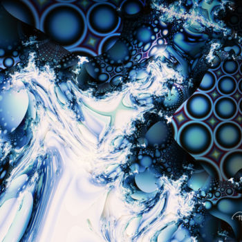 Digitale Kunst getiteld "Breakwater - 16" x…" door Jim Pavelle, Origineel Kunstwerk, 2D Digital Work