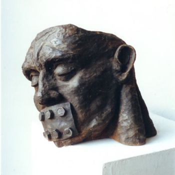Escultura titulada "el mudo" por Pavel Miguel, Obra de arte original