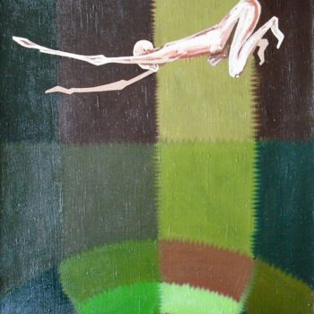 Картина под названием "Прыжок" - Павел Мухортов, Подлинное произведение искусства, Масло
