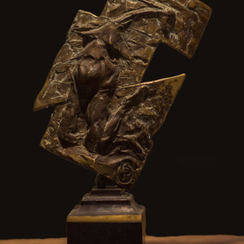 Sculpture titled "Sun dust" by Pavel Obreja, Original Artwork, Bronze