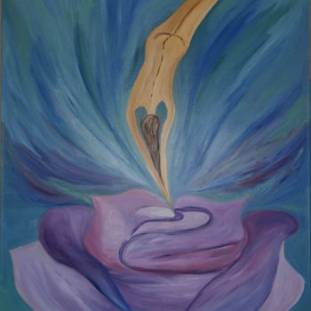 Malerei mit dem Titel "Exhale" von Valentina Voronina, Original-Kunstwerk, Öl