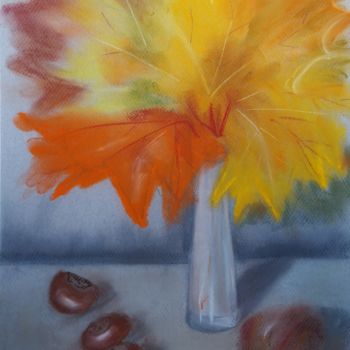 Peinture intitulée "Hello from autumn" par Valentina Voronina, Œuvre d'art originale, Pastel