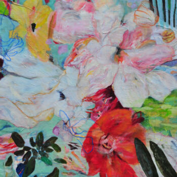 Картина под названием "Bloom" - Pavlina Görner-Löw, Подлинное произведение искусства, Акрил Установлен на Деревянная рама дл…