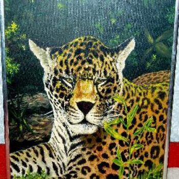 Painting titled "Leopard" by Pavouk7, Original Artwork