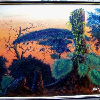 Ζωγραφική με τίτλο "Rain forest" από Pavouk7, Αυθεντικά έργα τέχνης