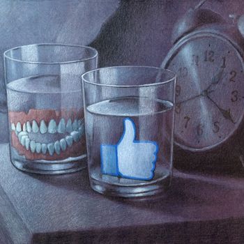 Desenho intitulada ""Time to rest": ori…" por Pawel Kuczynski, Obras de arte originais