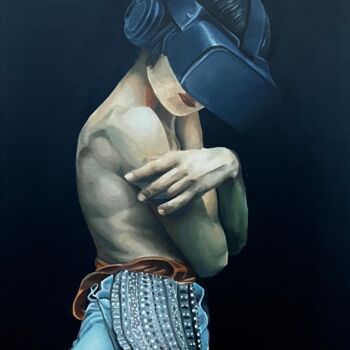 Malarstwo zatytułowany „Digital Loneliness” autorstwa Paweł Łękawa, Oryginalna praca, Olej