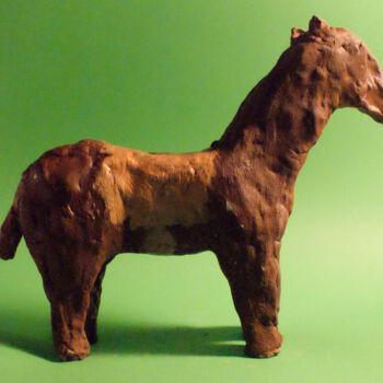Скульптура под названием "Koń - Horse" - Paweł Waligórski, Подлинное произведение искусства, Глина