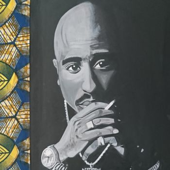 Painting titled "2pac" by Paxton Tubind, Original Artwork