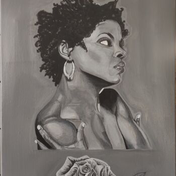 Painting titled "Lauryn Hill" by Paxton Tubind, Original Artwork, Acrylic