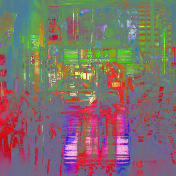 Digital Arts titled "Japan Street" by Paz, Original Artwork, Digital Collage