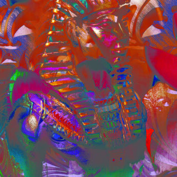 Arts numériques intitulée "Pharaon" par Paz, Œuvre d'art originale, Collage numérique
