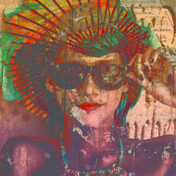 Arts numériques intitulée "Sunset" par Paz, Œuvre d'art originale, Collage numérique