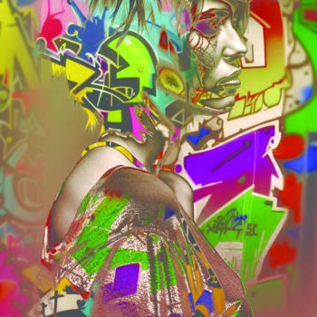 Digitale Kunst getiteld "Hide 2" door Paz, Origineel Kunstwerk, Digitale collage