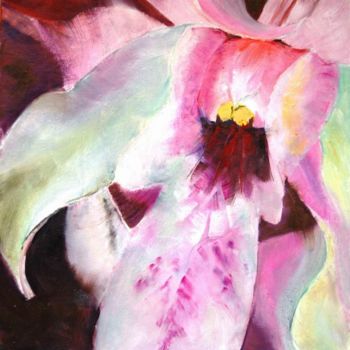 Pintura intitulada "orchidea bianca - w…" por Paola Benni, Obras de arte originais, Óleo
