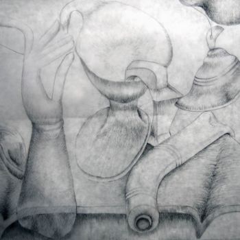 Drawing titled "sogno di natura mor…" by Paola Benni, Original Artwork, Pencil
