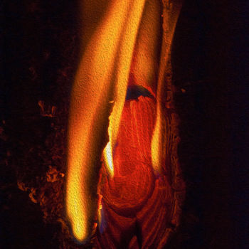 Fotografie mit dem Titel "Feu 01" von Pierre Boillon, Original-Kunstwerk, Manipulierte Fotografie