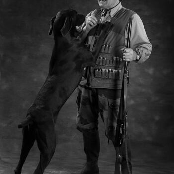 Fotografie getiteld "Le chasseur" door Pierre Boillon, Origineel Kunstwerk, Film fotografie