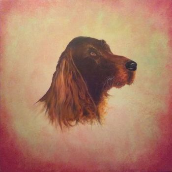 Pintura titulada "Portait de chien.jpg" por Pascal Boulommier, Obra de arte original, Acrílico