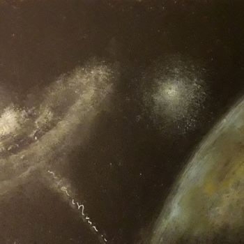 Painting titled "Space night" by Pascal Boulommier, Original Artwork, Acrylic