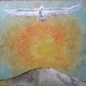 Pintura titulada "Celestial condor" por Pascal Boulommier, Obra de arte original, Acrílico