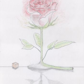 Zeichnungen mit dem Titel "11-l'aperose" von Pascal Boulommier, Original-Kunstwerk, Bleistift