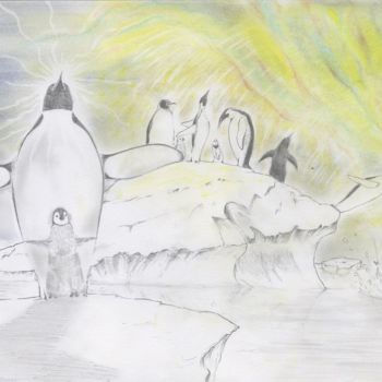 Dessin intitulée "02-l'aurore des man…" par Pascal Boulommier, Œuvre d'art originale, Crayon