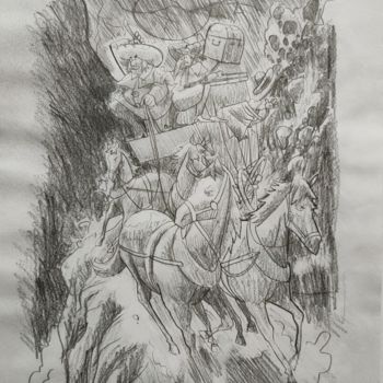 Rysunek zatytułowany „sketched : night in…” autorstwa Pedro Bazunga, Oryginalna praca, Ołówek