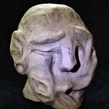 Скульптура под названием "le masque aztèque (…" - Priscilla Champelovier, Подлинное произведение искусства, Другой
