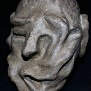 Sculpture intitulée "le masque aztèque" par Priscilla Champelovier, Œuvre d'art originale, Autre