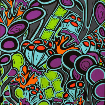 绘画 标题为“lichens” 由Priscilla Champelovier, 原创艺术品, 丙烯