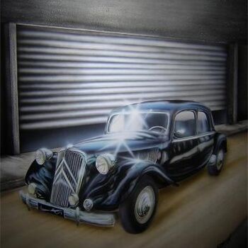 Painting titled "traction" by Patrick Charuel, Original Artwork, Oil