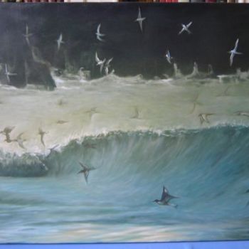 Painting titled "Biarritz" by Pascal Deveze, Original Artwork