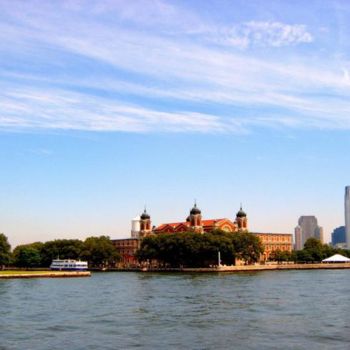 Фотография под названием "Ellis Island from F…" - Drapala Gallery, Подлинное произведение искусства